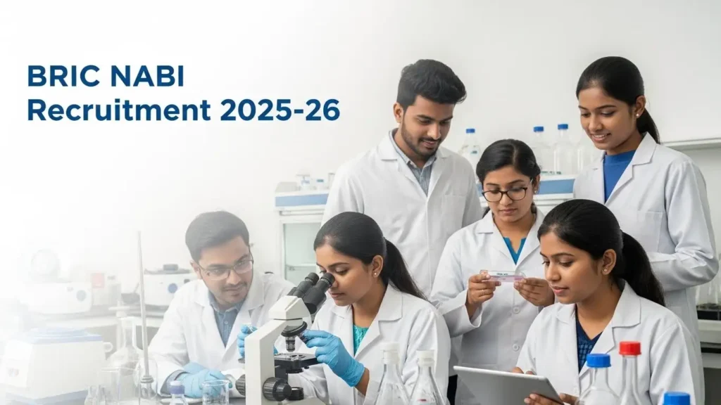 BRIC NABI Recruitment 2025-26 Apply Online for 12 JRF & Other Posts
