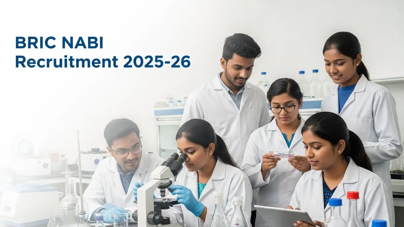 BRIC NABI Recruitment 2025-26 Apply Online for 12 JRF & Other Posts