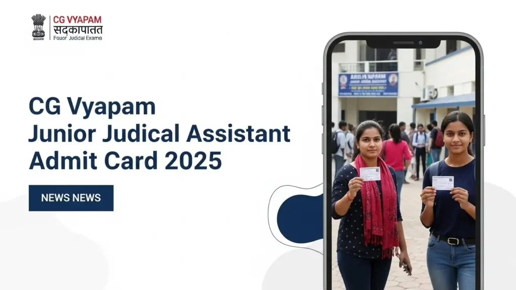 CG Vyapam Junior Judicial Assistant Admit Card 2025 Download Hall Ticket