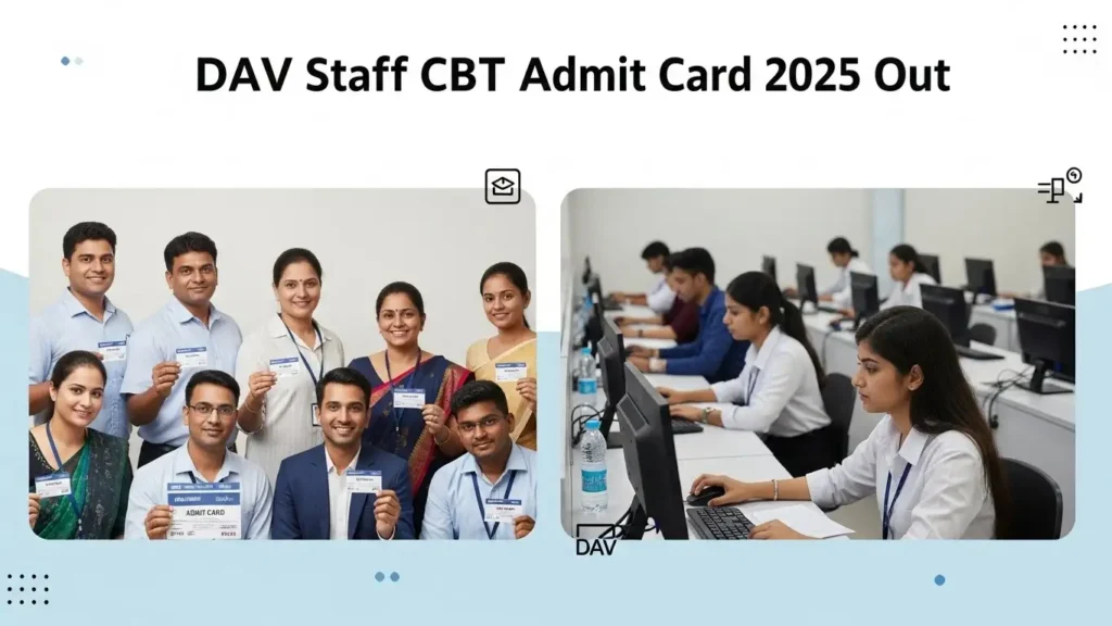 DAV Staff CBT Admit Card 2025 Out, Centre Selection Open