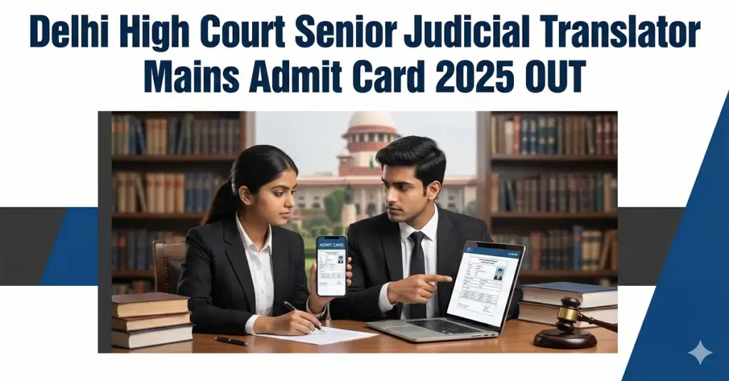 Delhi High Court Senior Judicial Translator Mains Admit Card 2025 OUT