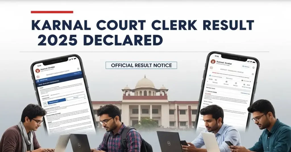 Karnal Court Clerk Result 2025 Out – Download Merit List PDF