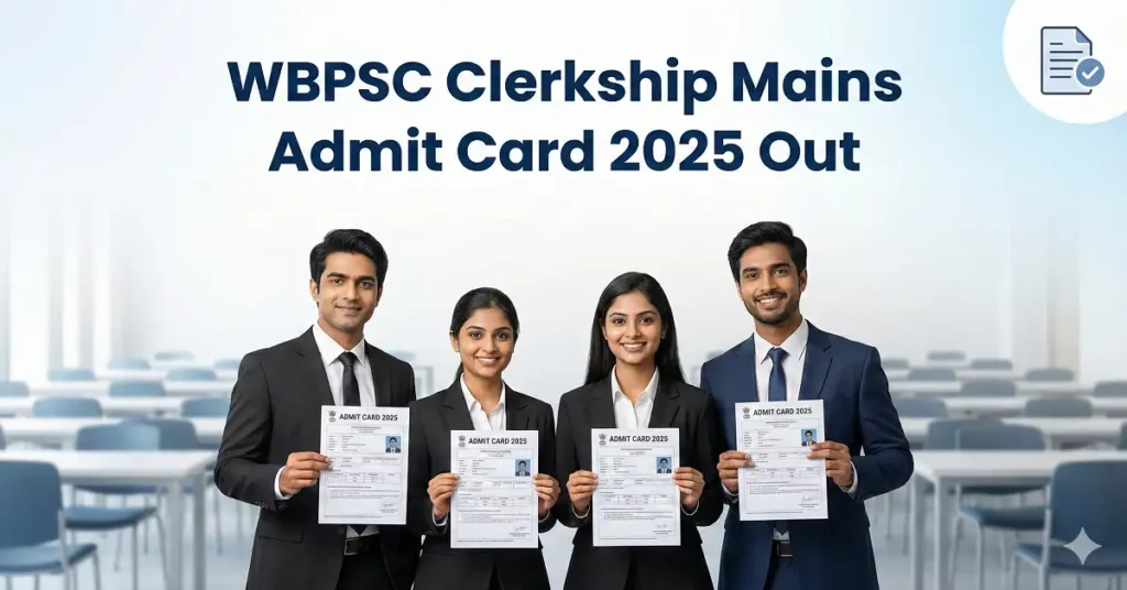 WBPSC Clerkship Mains Admit Card 2025 Released Today